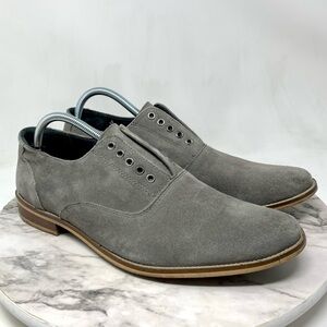 Studio Ink Suede Laceless Oxfords 11 Preppy Neutral Minimalist Office Classic